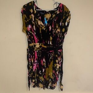 Closet Black, Pink, and Gold Mini Dress